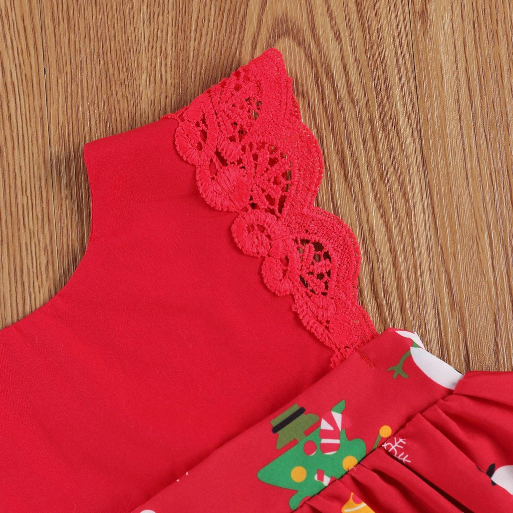 Baby Girls Lace Ruffle Bodysuit Dress with Headband Set