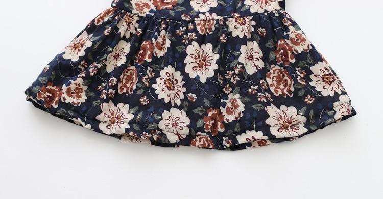 Baby Girls 2-Piece Knit Floral Dress & Coat Set in Navy & Pink