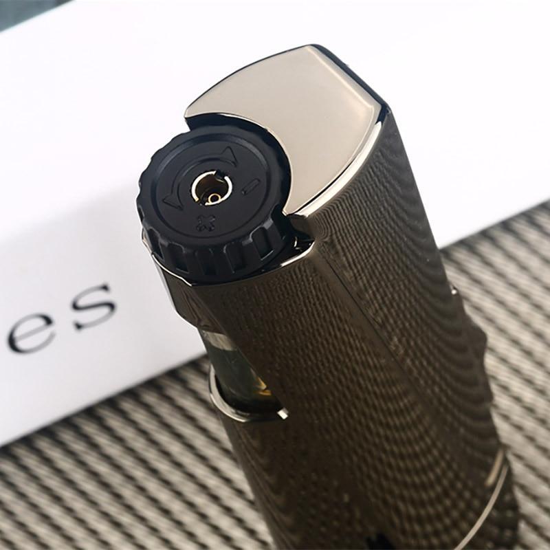 Modern Triple Jet Torch Lighter with Grinding Wheel Ignition