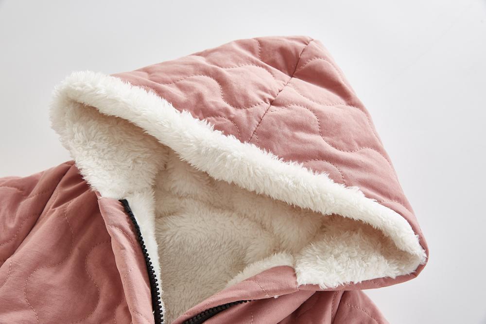 Plush Thickened Winter Jumpsuit for Infants - Minimalist Snowsuit