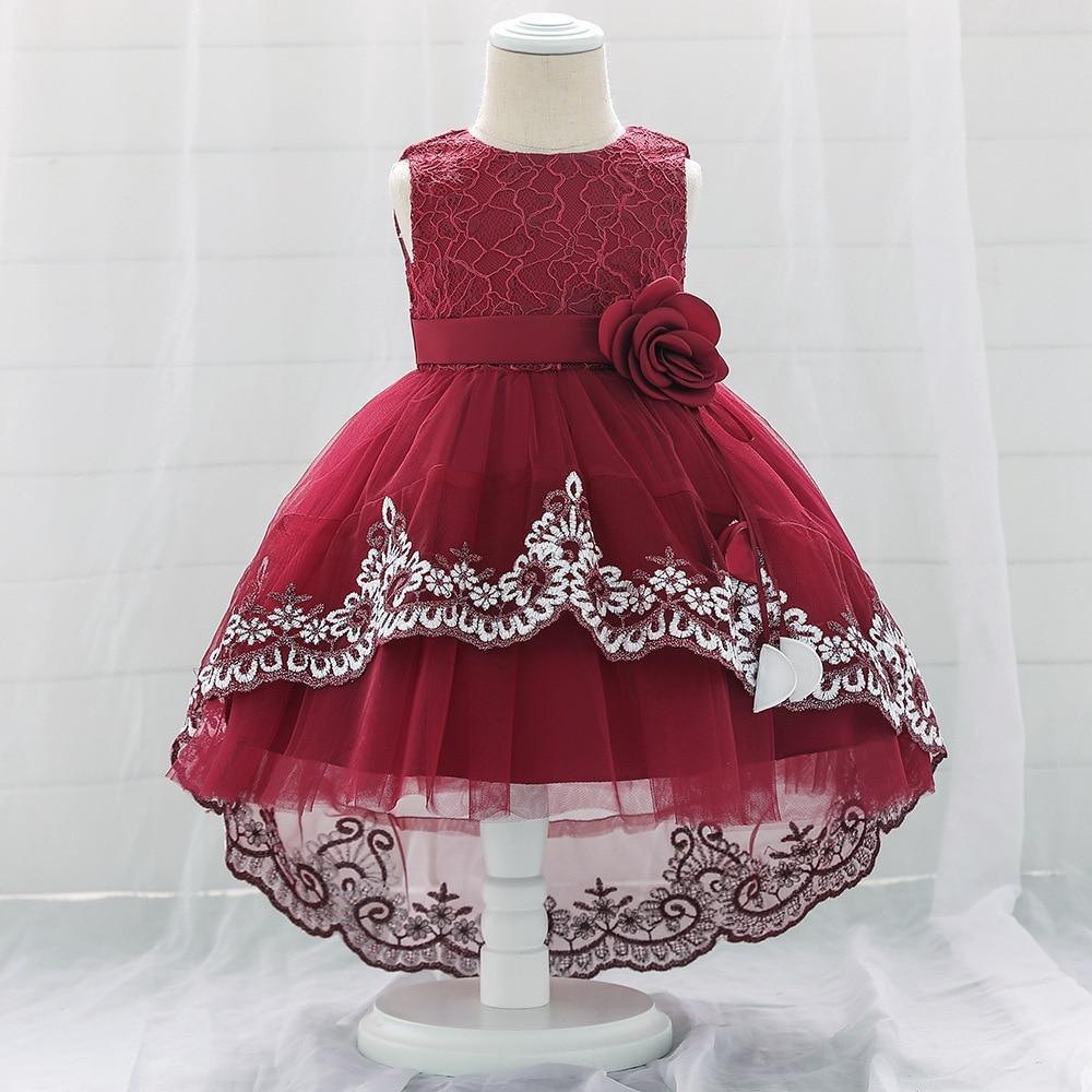 Embroidered Lace Baby Girl Gown - Formal Dress for Special Events