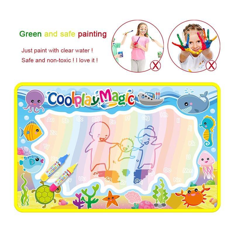 Magic Water Drawing Mat for Toddlers – Mess-Free Reusable Doodle Board