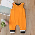 Baby Cotton Sleeveless Romper – Solid Color Sporty Jumpsuit