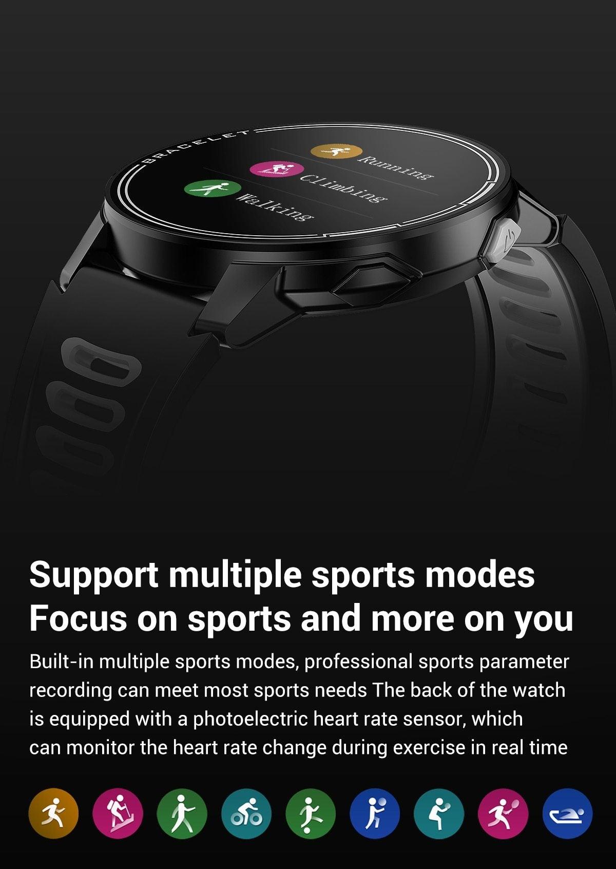 IP68 Waterproof Smartwatch Fitness Tracker for Android & iOS