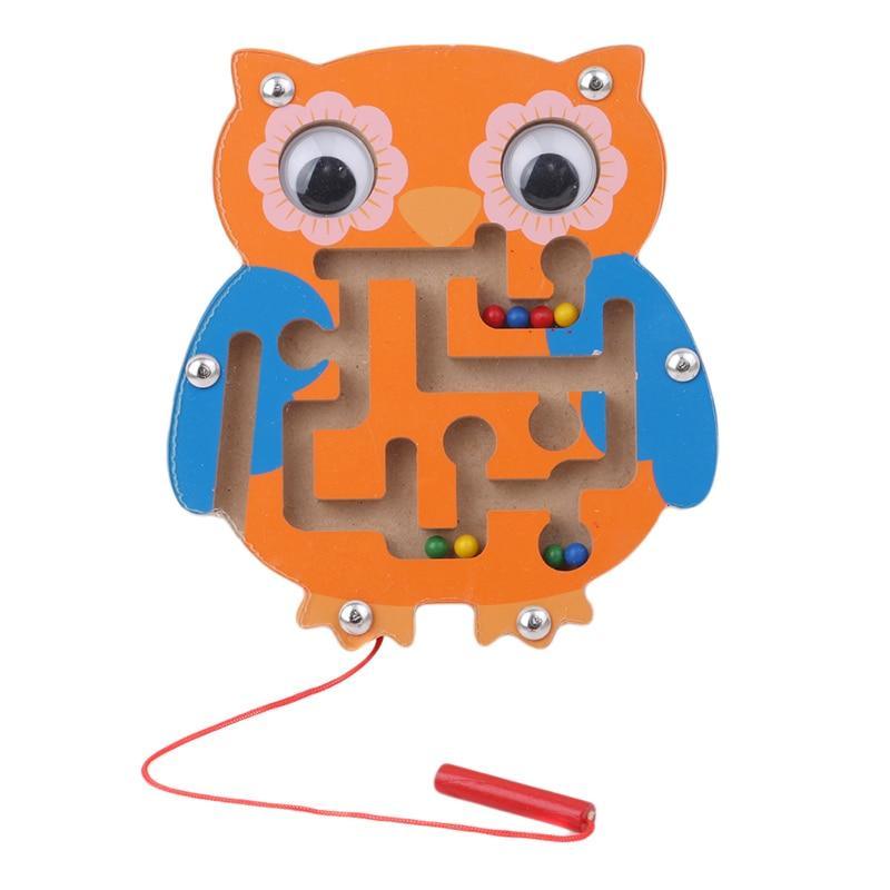 Wooden Magnetic Maze Puzzle Board for Kids Early Learning