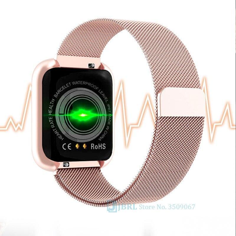 Modern Stainless Steel Square Smartwatch for Fitness and Daily Wear