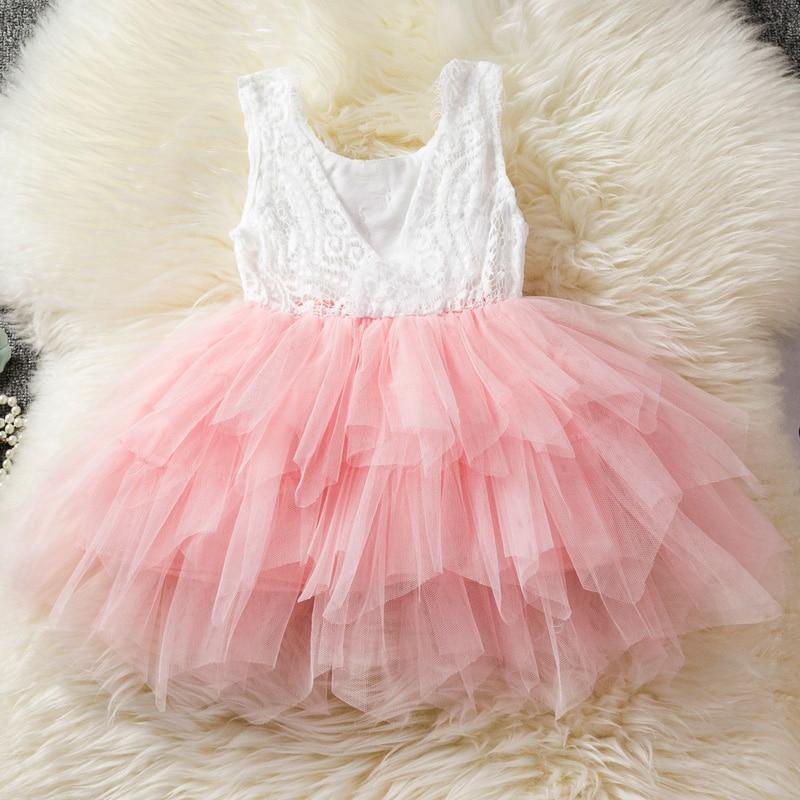 Toddler Girl Lace Tulle Birthday Dress & Cake Smash Outfit Set