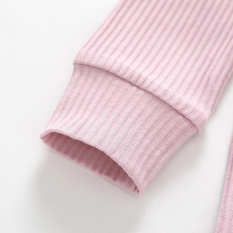 Ribbed Cotton Baby Bodysuit Minimalist Unisex Romper