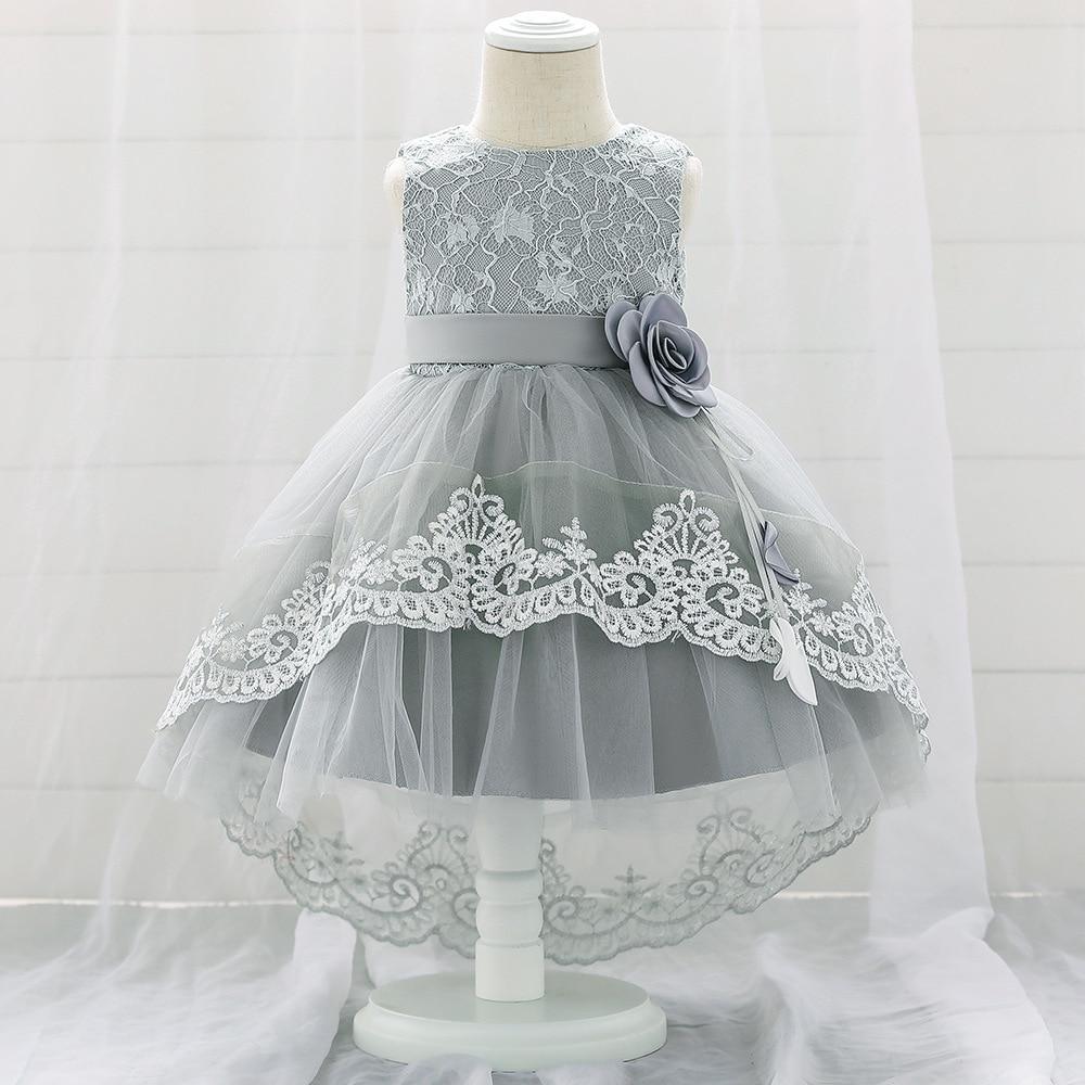 Embroidered Lace Baby Girl Gown - Formal Dress for Special Events
