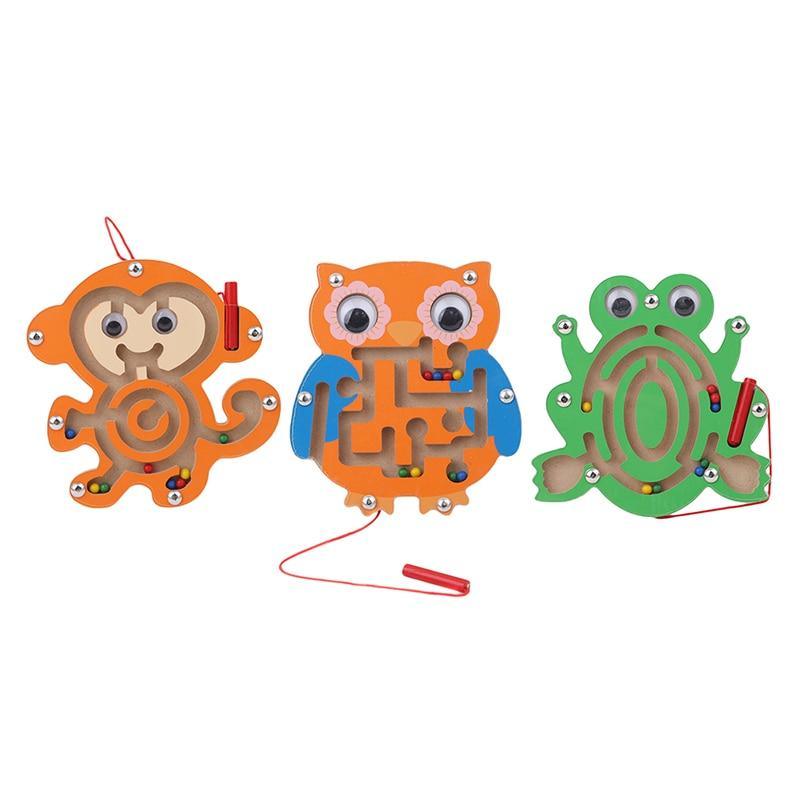 Wooden Magnetic Maze Puzzle Board for Kids Early Learning