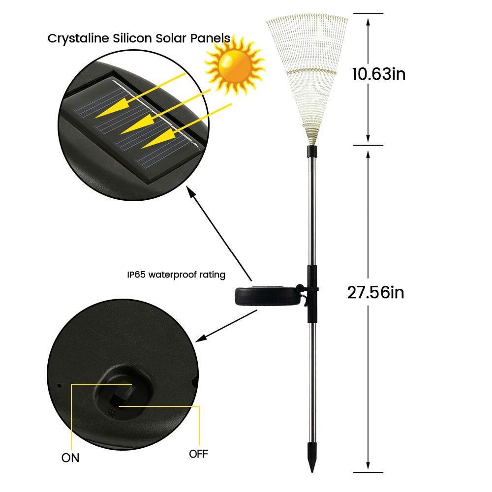 Modern LED Solar Firework Garden Lights – Whimsical Tree Shape