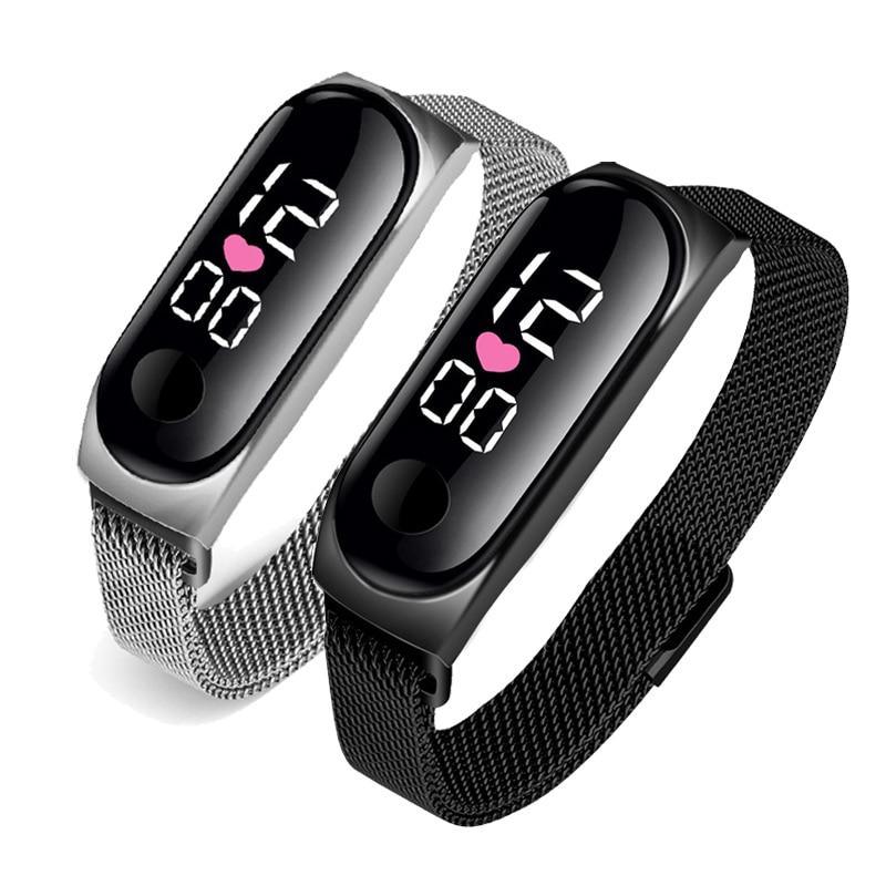 Minimalist Digital Business Watch with Folding Clasp & LED Display