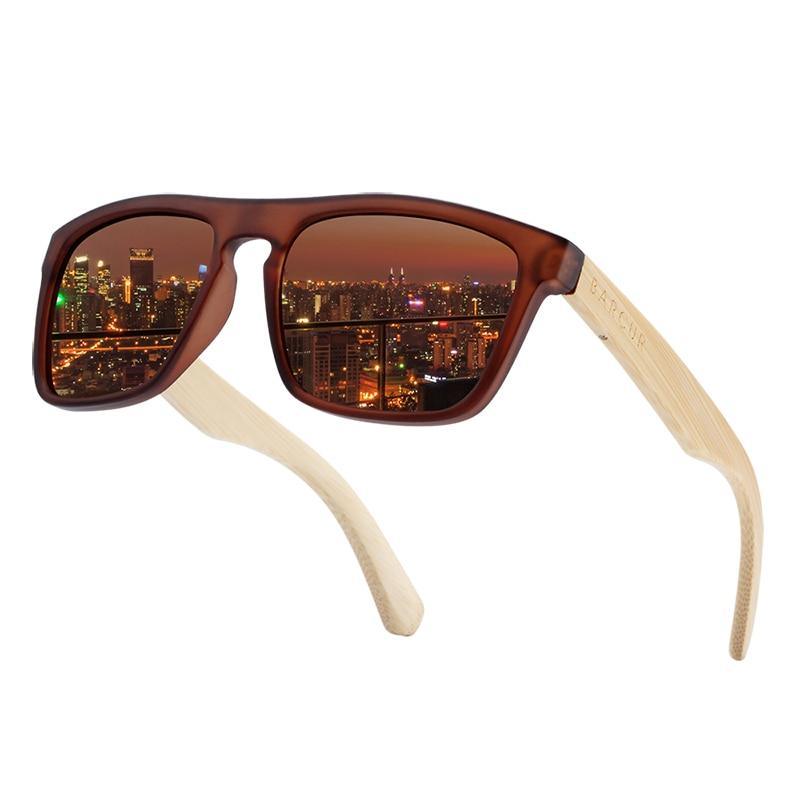 Retro Polarized Bamboo Wood Sunglasses UV400 Protection