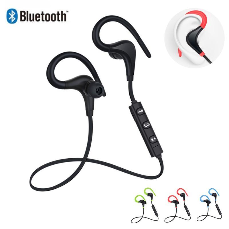 Stevvex mini wireless Bluetooth earbuds in black and red, compact handsfree design.