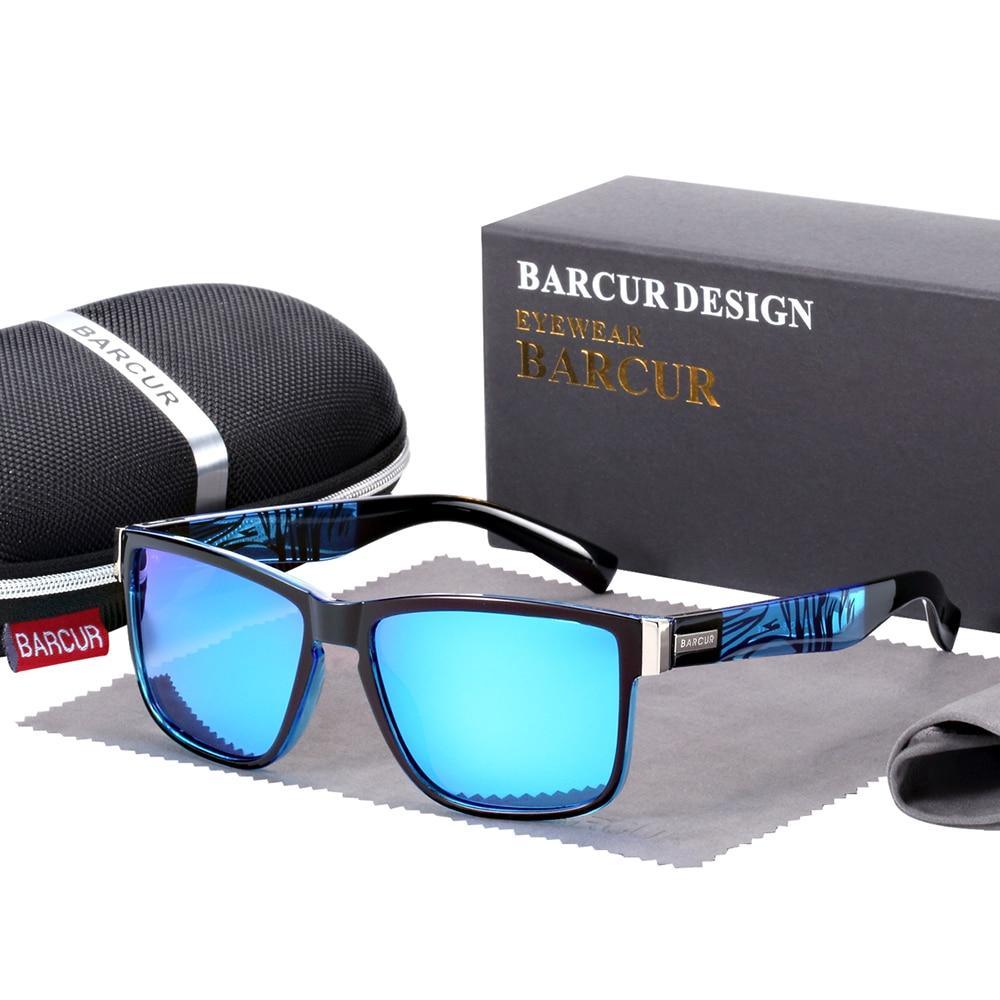 Unisex sport sunglasses with polarized HD lenses and UV400 protection for outdoor activities