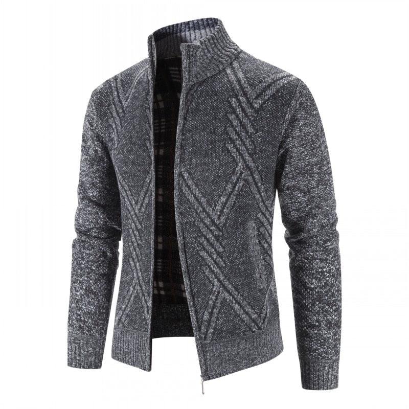 Men's Slim Fit Fleece Jacket Casual Thermal Winter Coat
