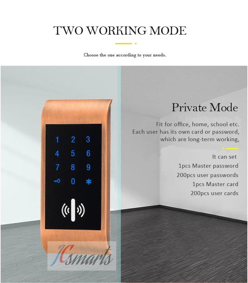 Electronic Keypad Cabinet Lock – RFID Locker Lock for Gym & Home