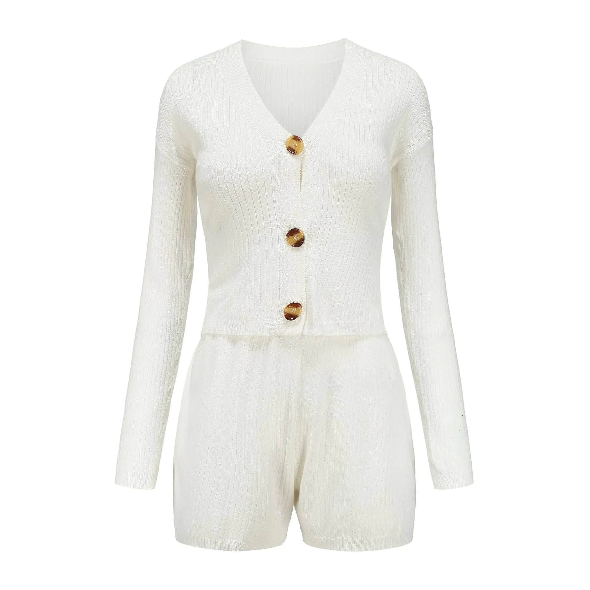Fashionable Women's Sweater and Shorts Set (2 Pieces)