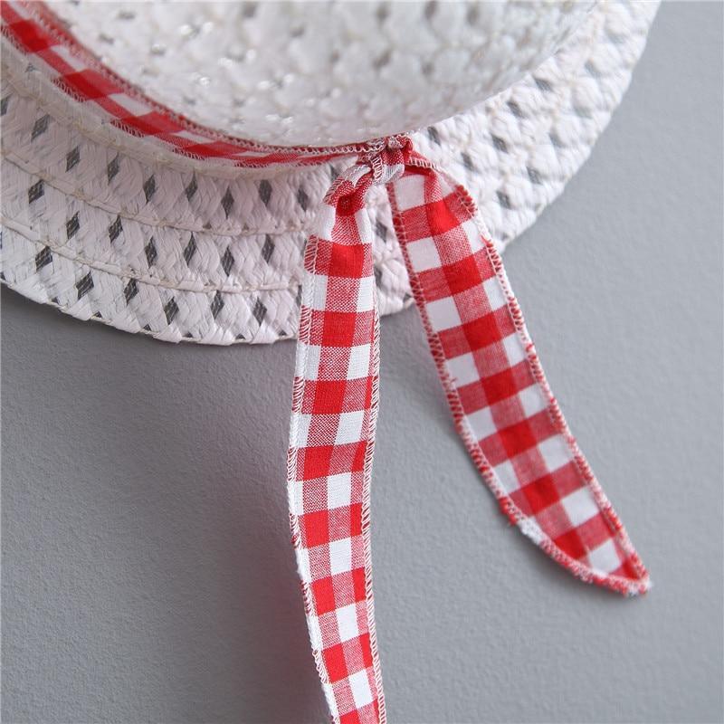 Infant Baby Girl Plaid Tutu Dress with Matching Hat Summer Set