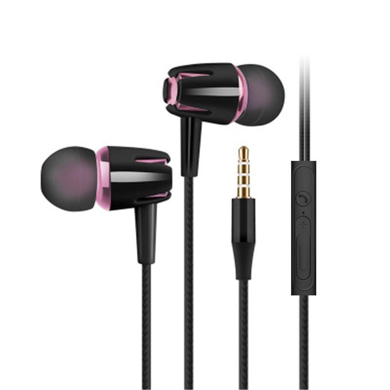 Wired Headphones with Mic & Volume Control - White, Gold, Blue