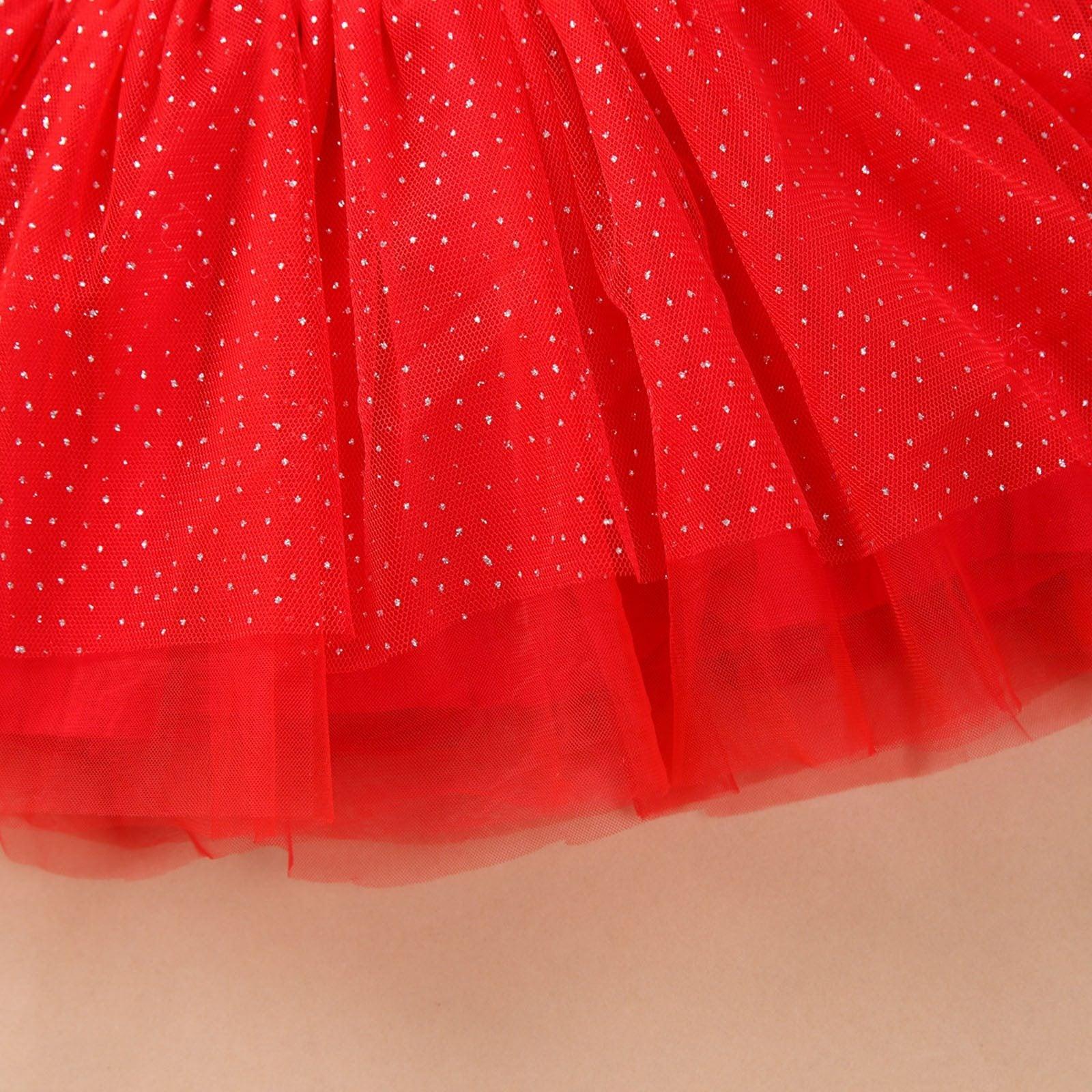 Baby Girl Christmas Deer Print Tutu Skirt Dress Festive Outfit