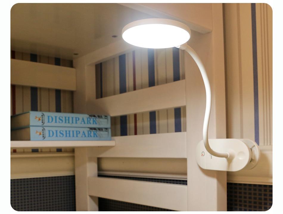 Minimalist LED Clip-On Desk Lamp with 3 Modes and 360° Flex Neck