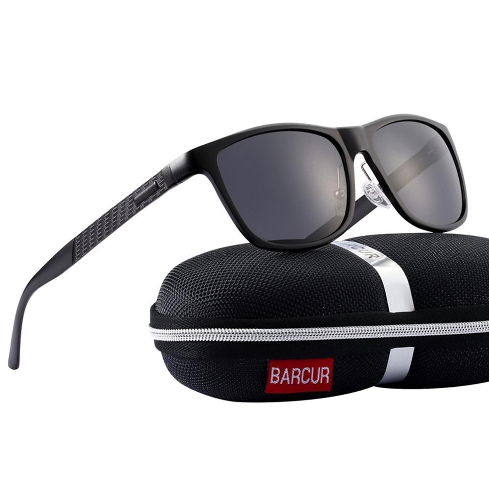 Stylish luxury aluminum frame sunglasses with polarized lenses