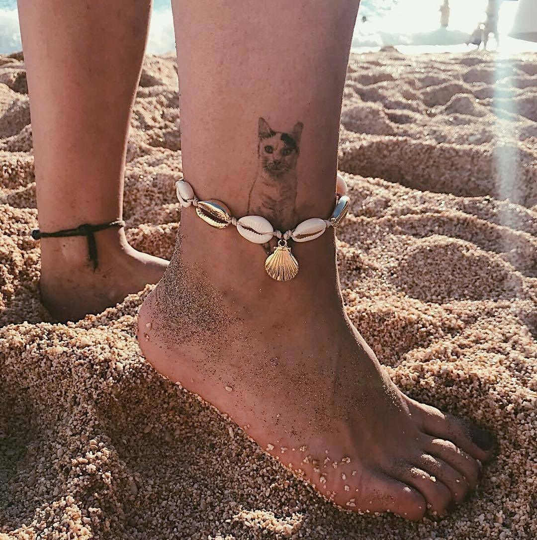 Gold Bohemian Shell and Starfish Anklet for Women Summer Beach