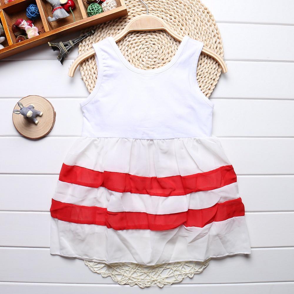 Baby Girl Sleeveless Purple Stripe Chiffon Tutu Sundress