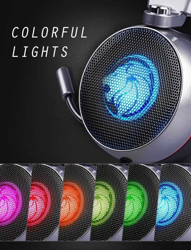 N43 7.1 Virtual Surround Sound Gaming Headset with Mic & LED Light