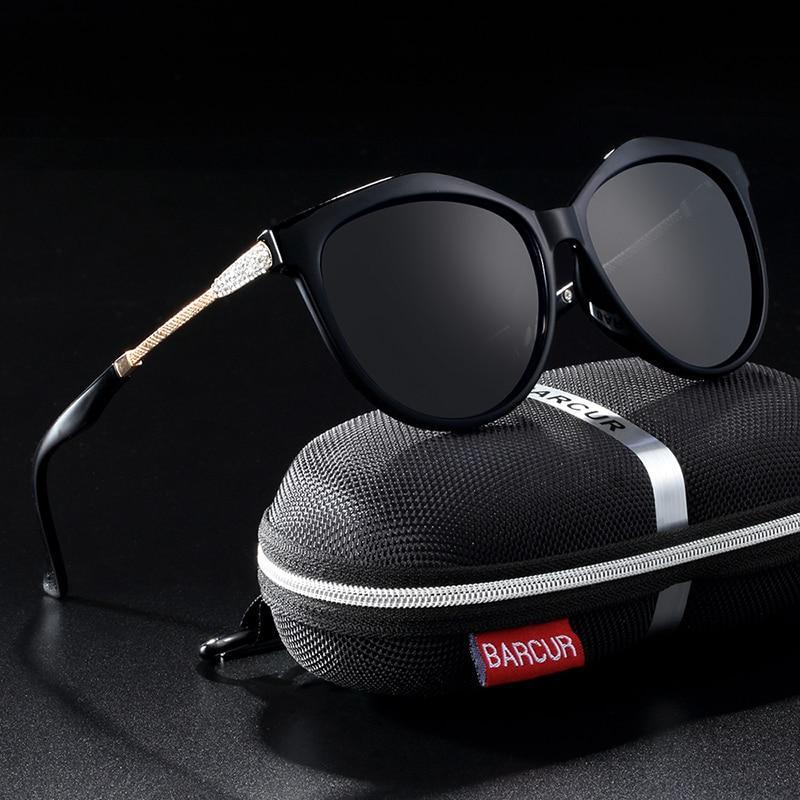Polarized Cat Eye Sunglasses for Women with Gradient Lenses