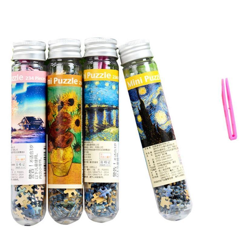 234-Piece Miniature Artistic Puzzle, Modern Abstract Decor Set