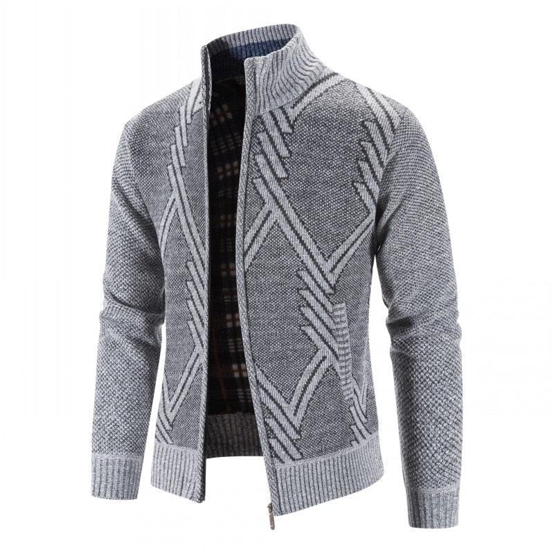 Men's Slim Fit Fleece Jacket Casual Thermal Winter Coat