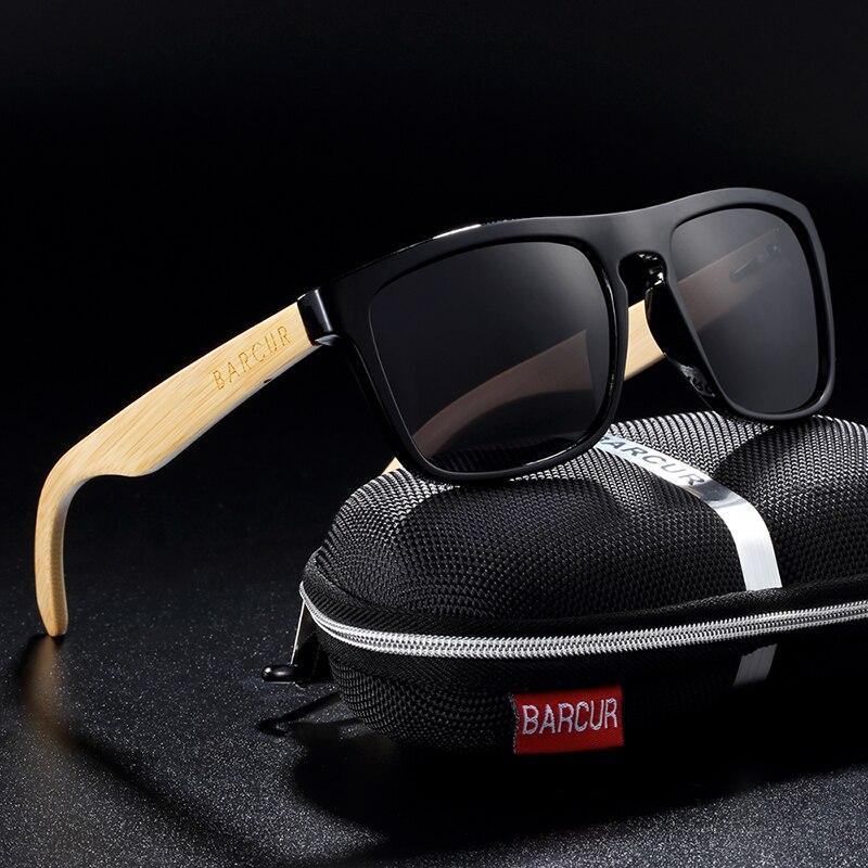 Retro Polarized Bamboo Wood Sunglasses UV400 Protection
