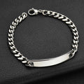 Nextvance Customized Engraving Nameplate Couple Bracelets on hand Stainless Steel Chain Bracelet  For Women Lovers  Jewelry Day
