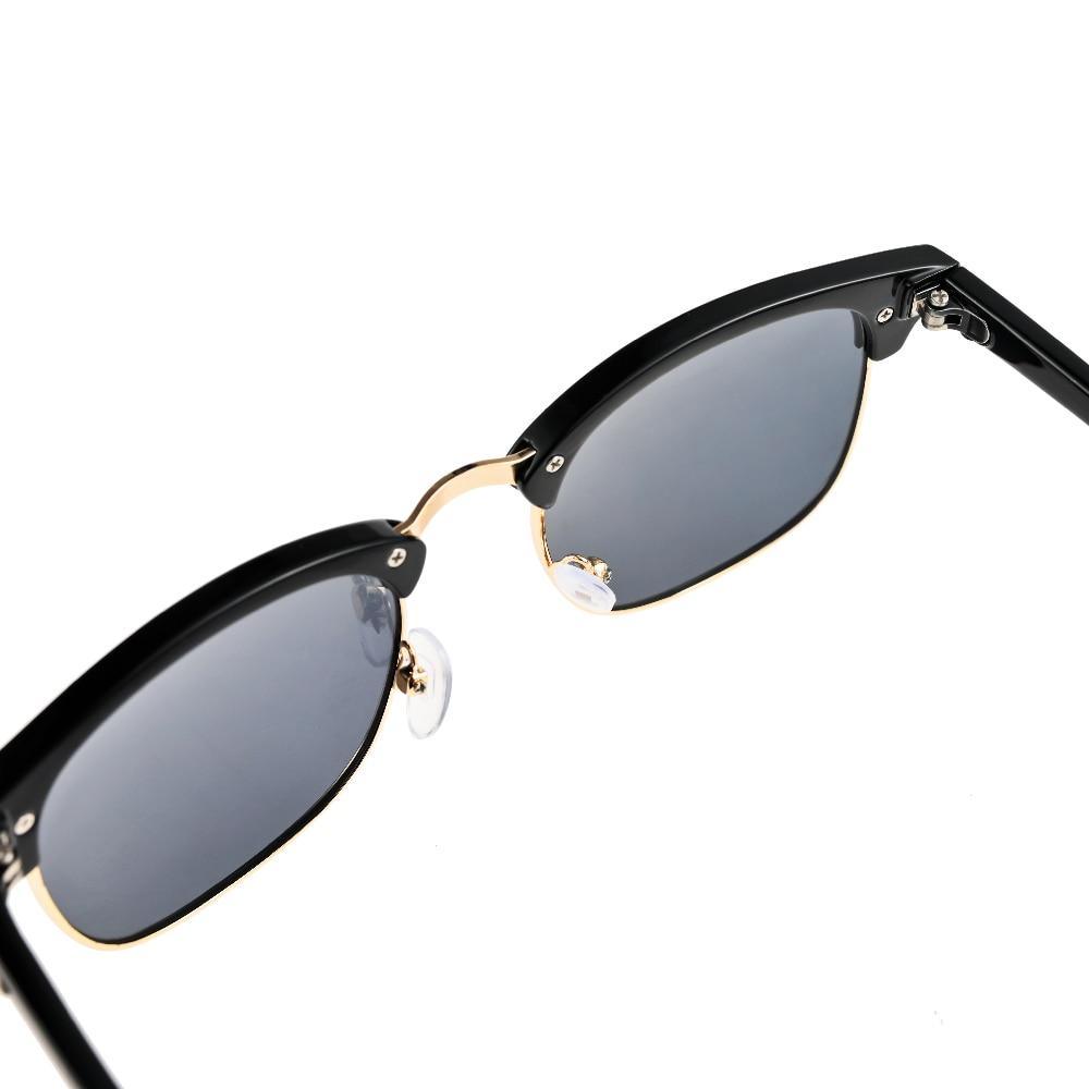 Polarized Semi-Rimless Vintage Sunglasses UV400 Retro Unisex