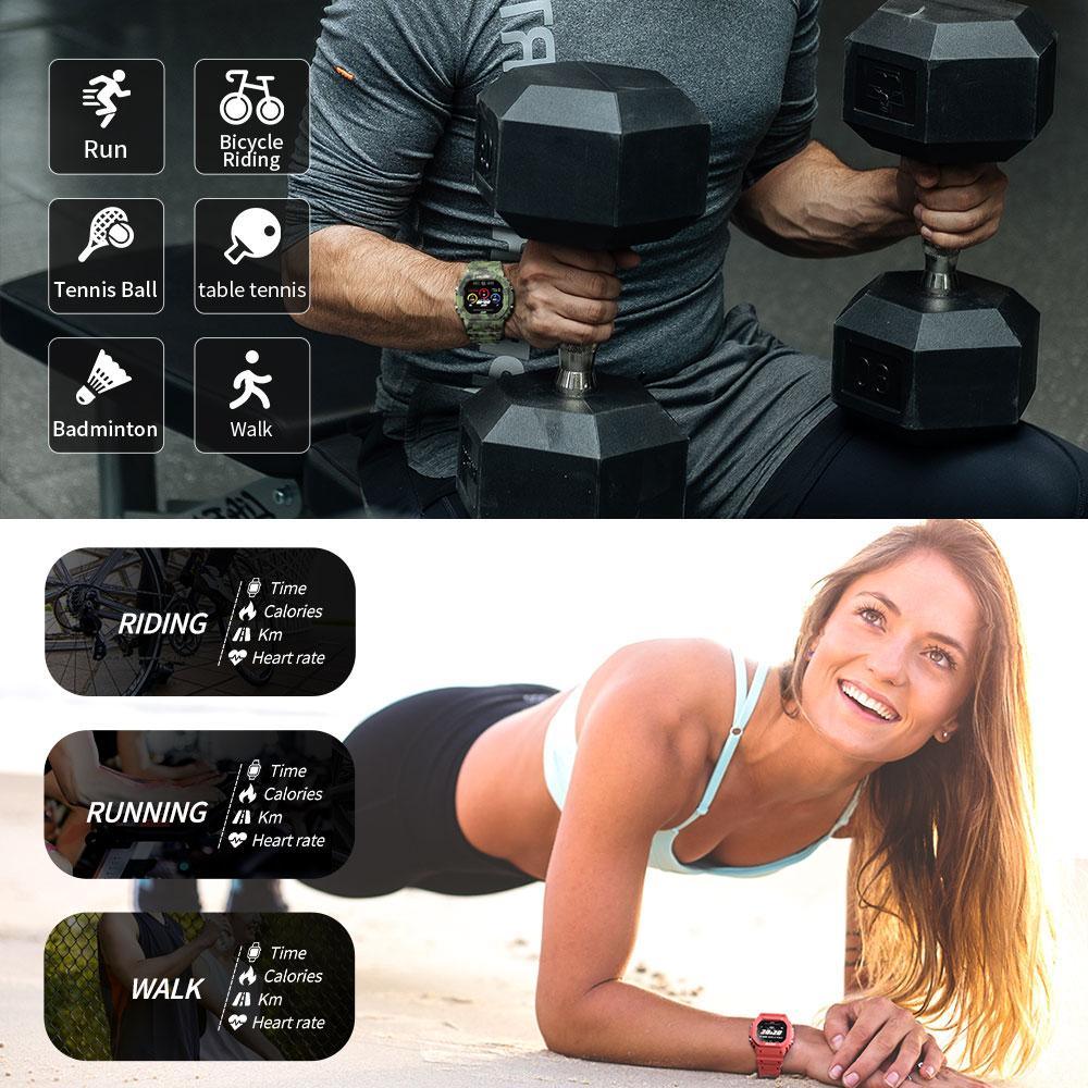 Rugged Military Smart Watch with Activity Tracker & Heart Rate