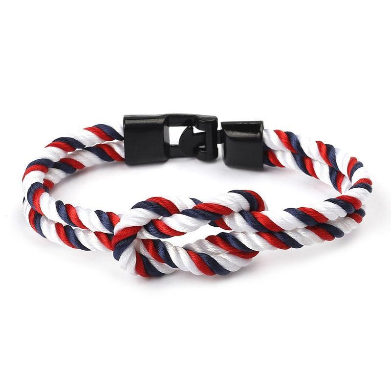 Handmade Multi-Layer Braided Nylon Anchor Friendship Bracelet