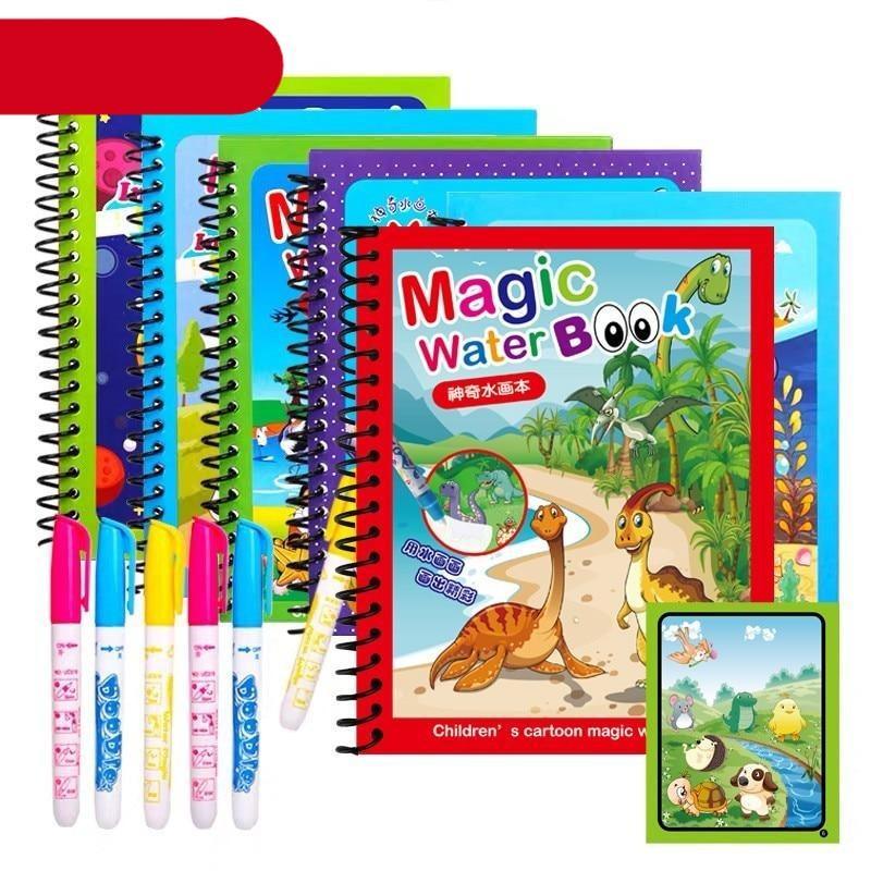 Magical water drawing book and LED light-up tracing tablet for kids