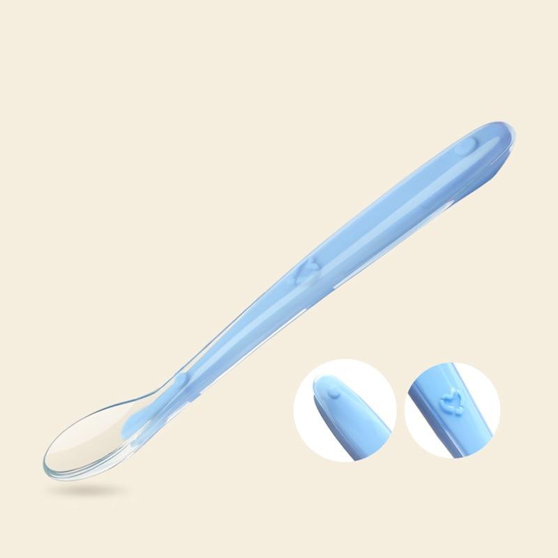 Bendable Silicone Baby Training Spoon for Self-Feeding, Minimalist