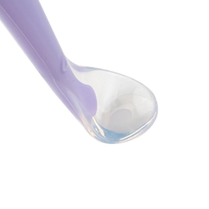 Baby Silicone Feeding Spoon with Temperature Sensing Pastel Colors