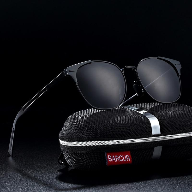 Minimalist Round Sunglasses with Aluminum Magnesium Frame