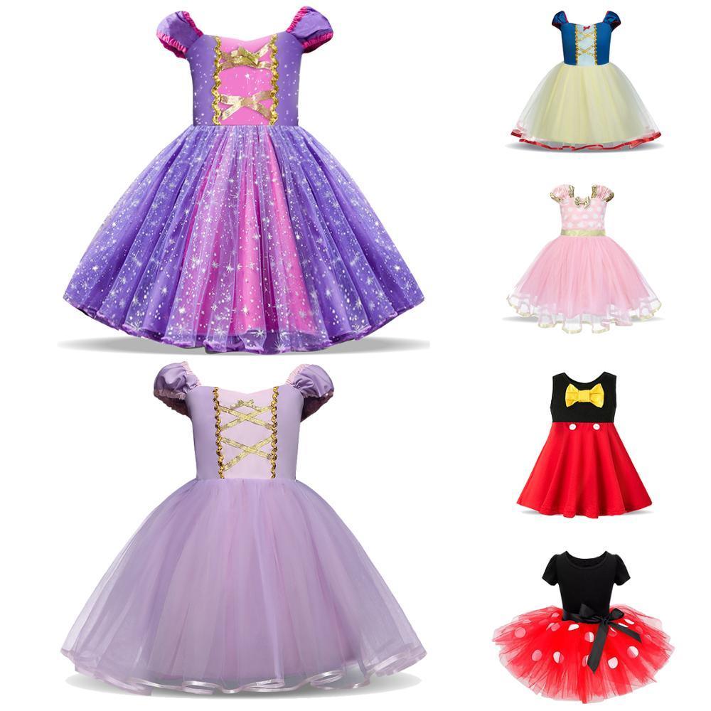 Luxury purple and pink princess dress with 3D floral designs for girls.