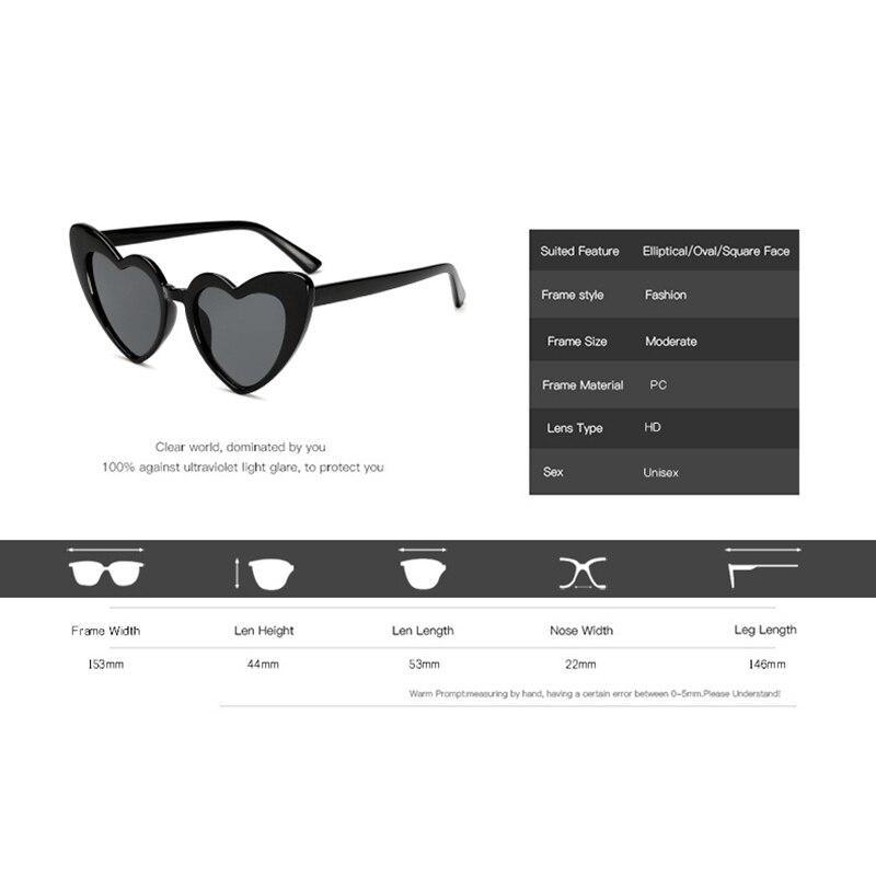Retro Heart Shape Sunglasses for Women – Cute Big Frame Eyewear
