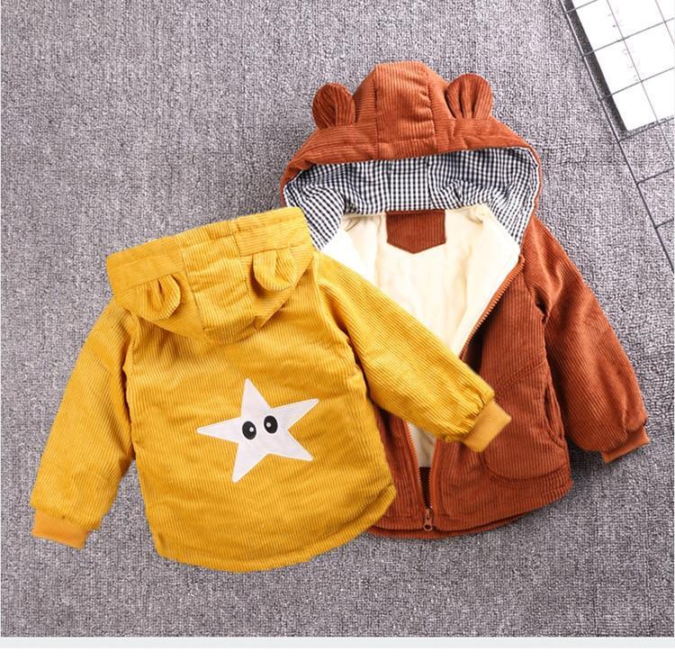 Cute Bear Pattern Hooded Winter Romper for Infants