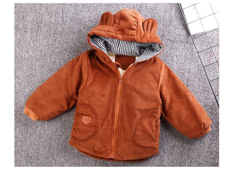 Classic Infant Boys Hooded Toggle and Zipper Autumn Jacket