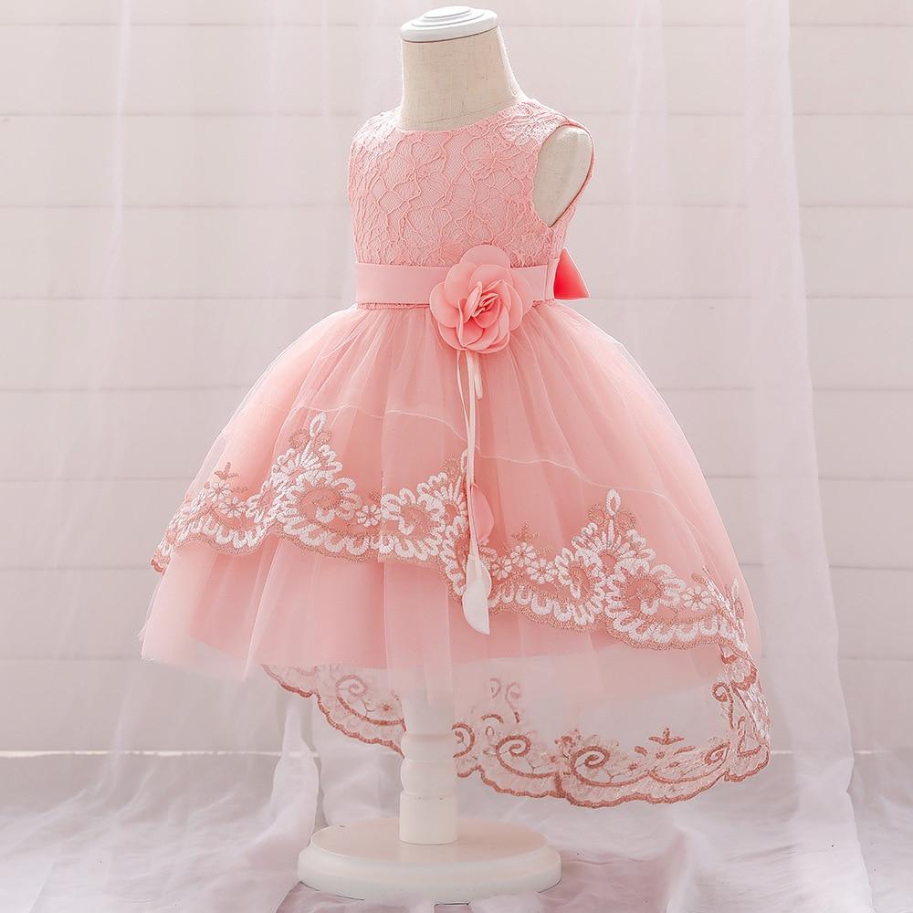 Embroidered Lace Baby Girl Gown - Formal Dress for Special Events