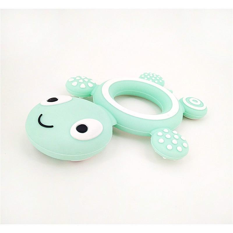 Cute Turtle Baby Silicone Teether - Pastel & Vibrant Chew Toy