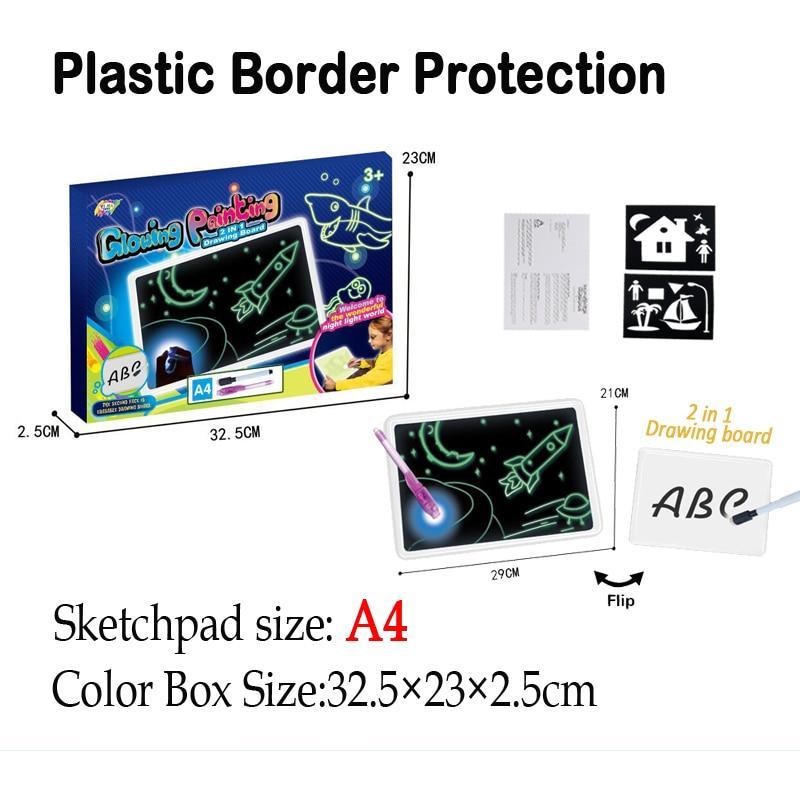 Interactive Kids LED Light-Up Drawing Board Educational Toy