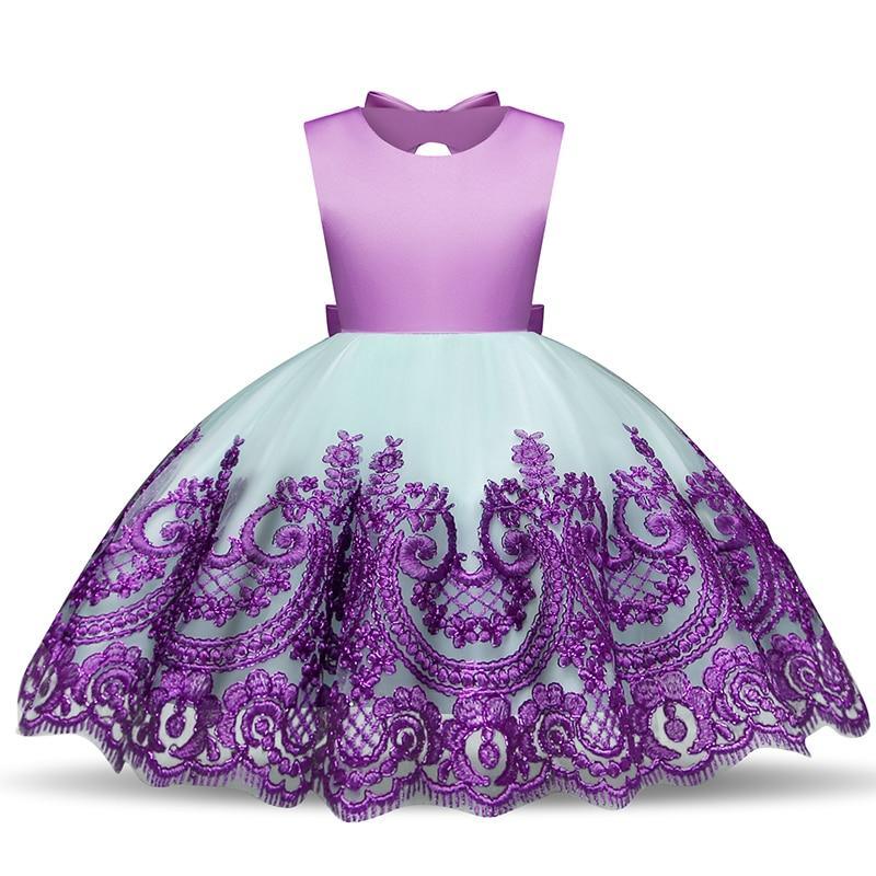 Girls Luxury Sleeveless Princess Prom Gown for Parties
